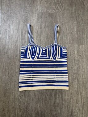 REMAIN Birger Christensen Striped Top Size Small